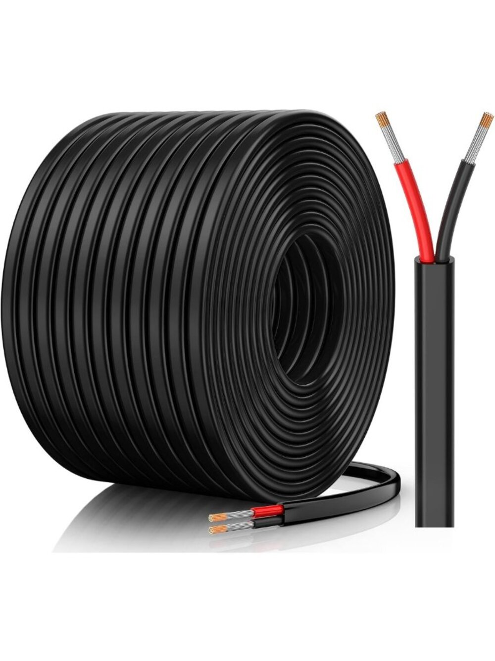 18 Gauge 2 Conductor Automotive Wire - 100FT Heavy Duty 18/2 Cable for DIY